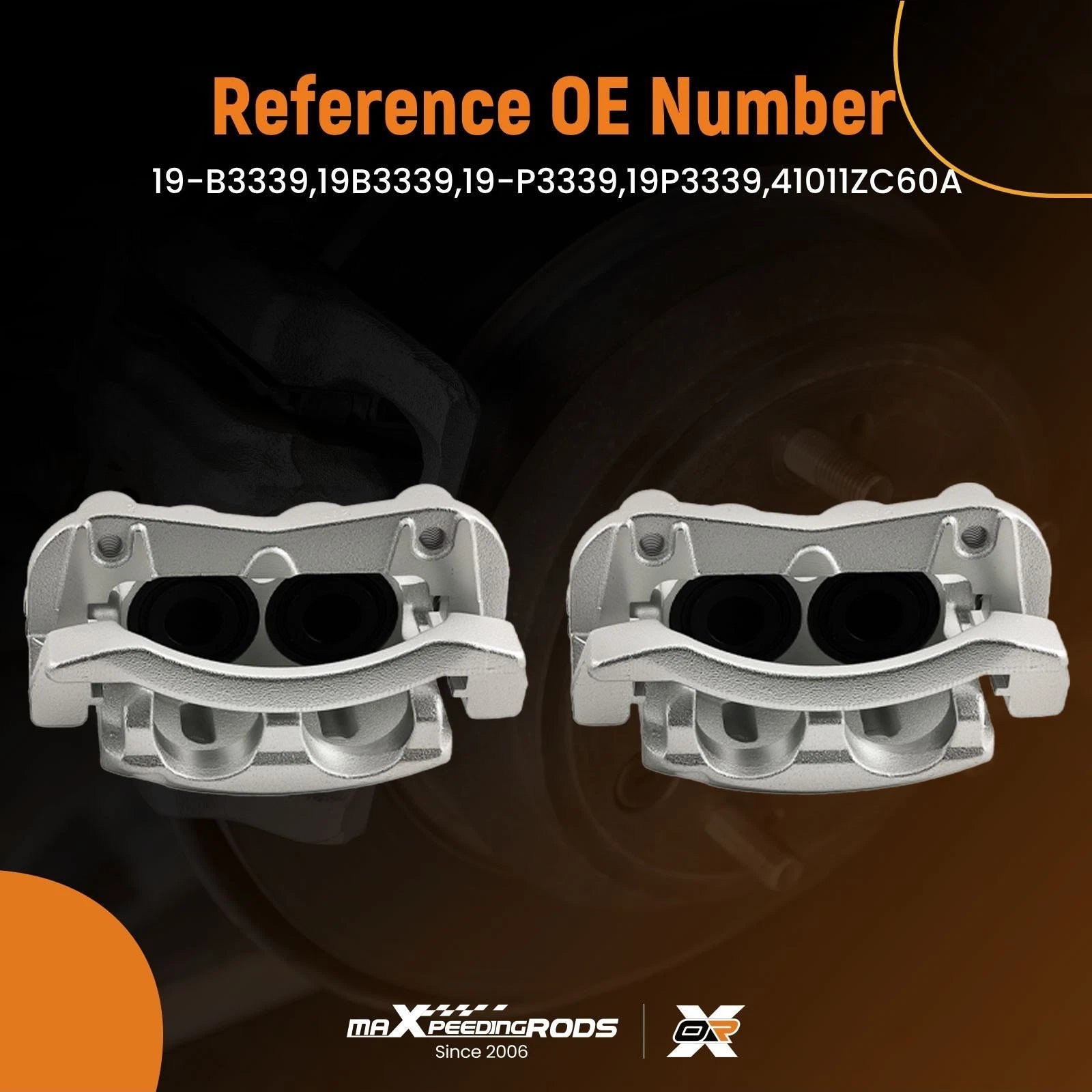 2 Front Disc Brake Calipers for Infiniti QX56 QX80 (2004-2020)