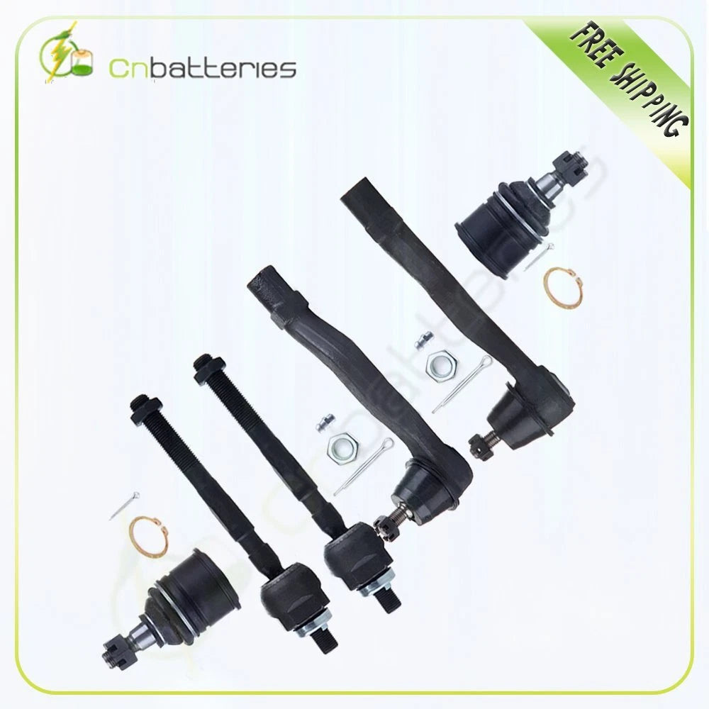 6X Front Inner Outer Tie Rods Lower Ball Joints for Honda Civic del Sol (1993–1997)