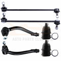 Set of 6 Front Suspension Ball Joints Tie Rods for Hyundai Santa Fe (2001–2012)