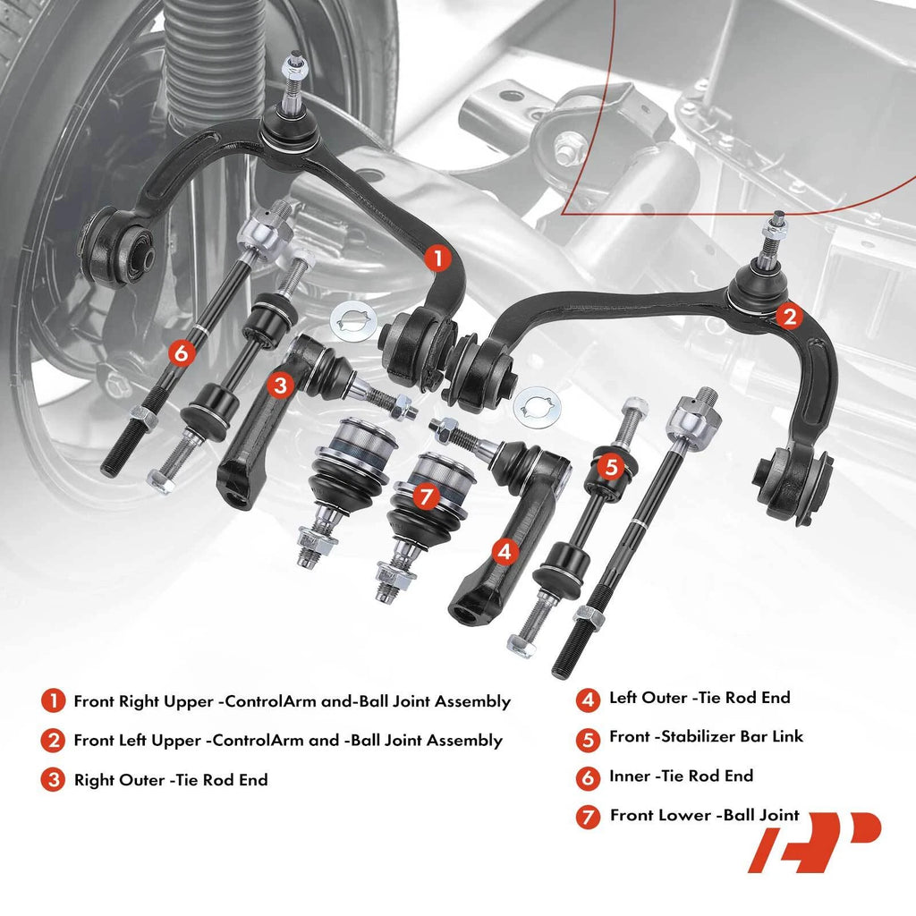 Set of 10 Front Control Arms with Ball Joints for Lincoln Ford F-150 (2004–2023)