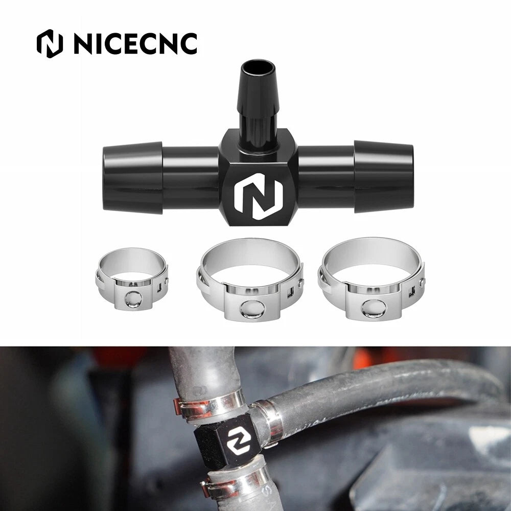 Coolant Pipe T Fitting w/ Hose Clamps for Can-Am Maverick X3 MAX RR R (2017–2023)