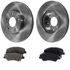 Front Brake Disc Rotors and Pads Kit for Kia Rio (2019–2020)