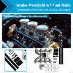 Intake Manifold w/ Fuel Rail for Chevy GM LS1 LS2 LS6