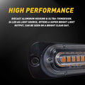 4x Amber/White 24LED Strobe Light Kit for Trucks