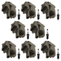 Set of 8 Ignition Coils & 8 .040" Spark Plugs for Chevy Pontiac (5.7)