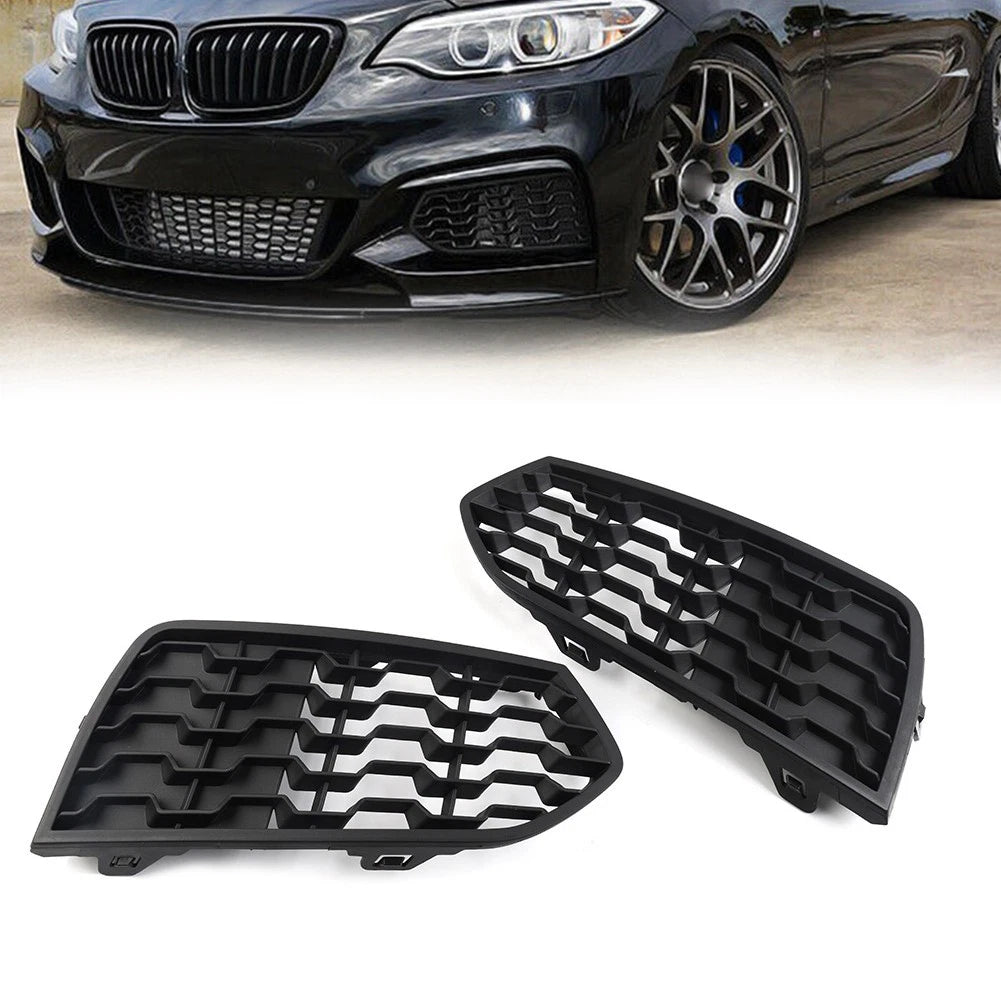 Closed Mesh Front Bumper Fog Light Grille for BMW 2 Series F22 F23 (2014–2021)