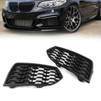 Closed Mesh Front Bumper Fog Light Grille for BMW 2 Series F22 F23 (2014–2021)