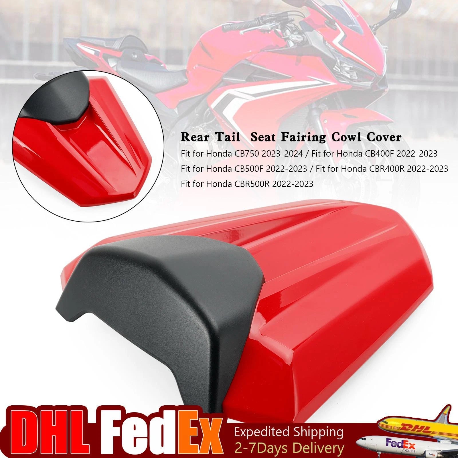 Rear Tail Seat Fairing Cover for Honda CB750/CB400F/CB500F/CBR400R/CBR500R (2022–2023)