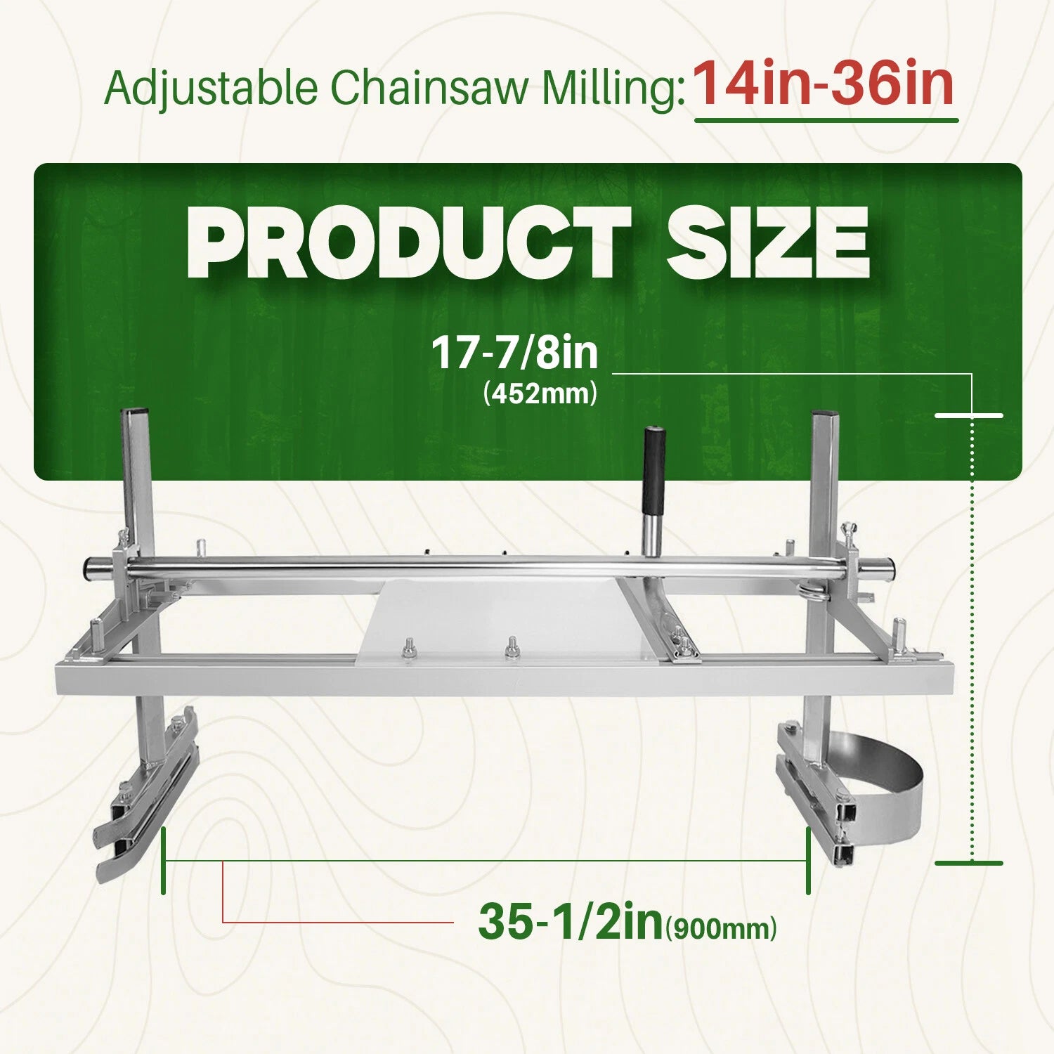 Chainsaw Mill for Portable Use (14"-36" Guide Bar)