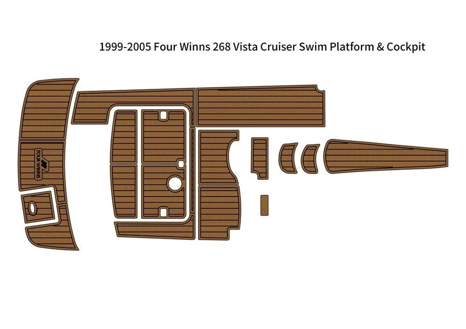 EVA Pads for Four Winns 268 Vista Cruiser (1999) - Cockpit Swim Platform