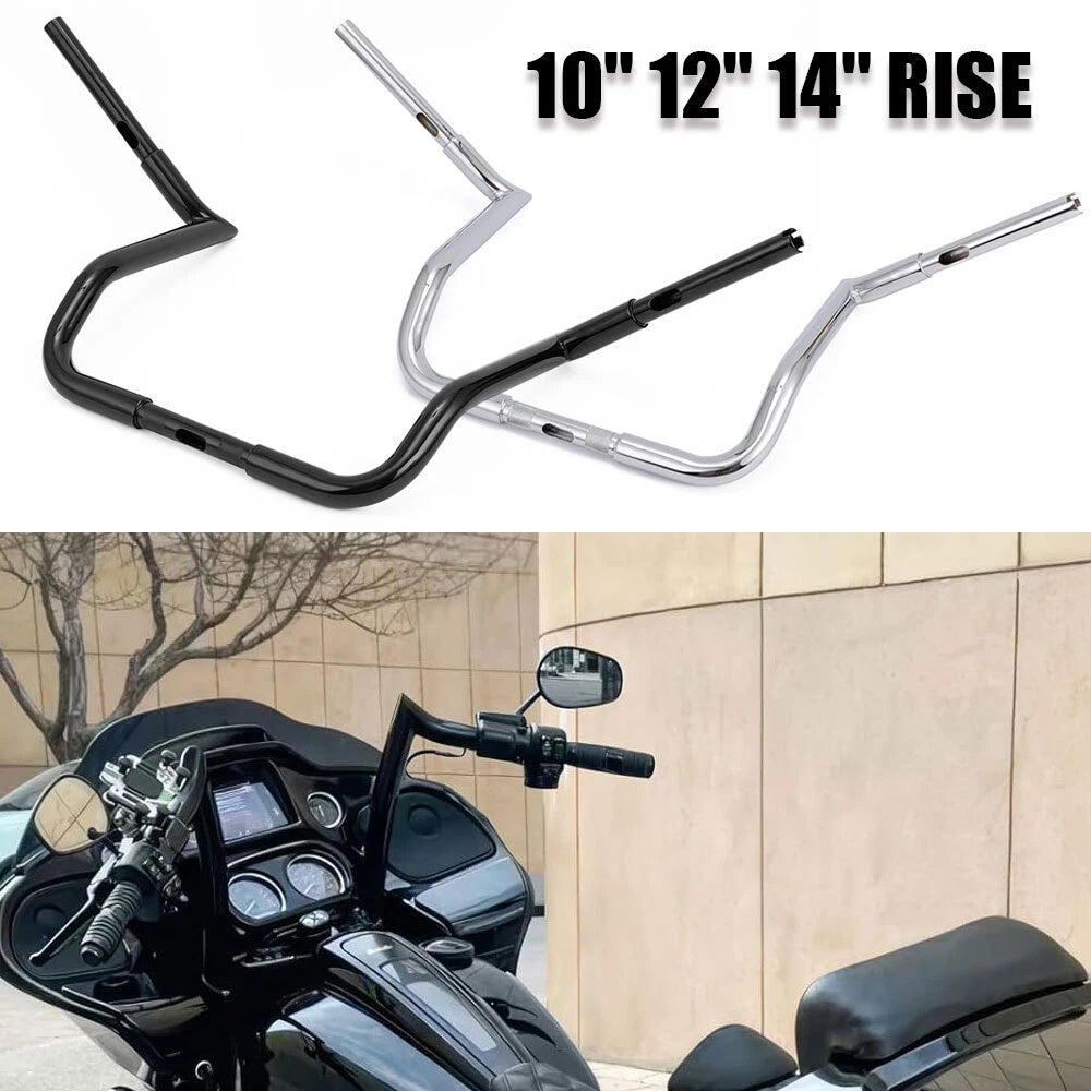 Meathook Ape Hanger Handlebar 10" 12" 14" for Harley Street Electra Glide (2014–2023)