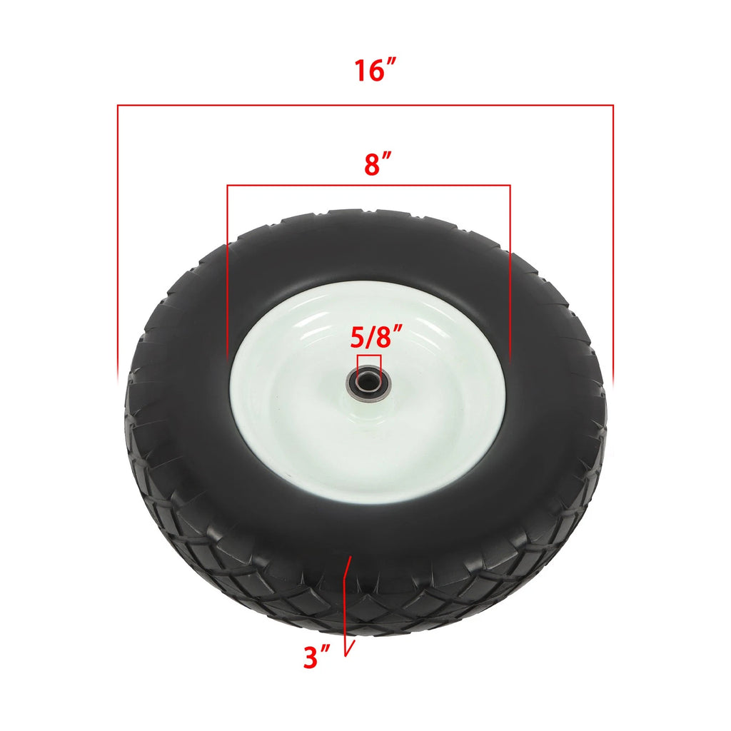 Solid Lawn Mower Tires for Trolley (16x4.80/4.00-8")