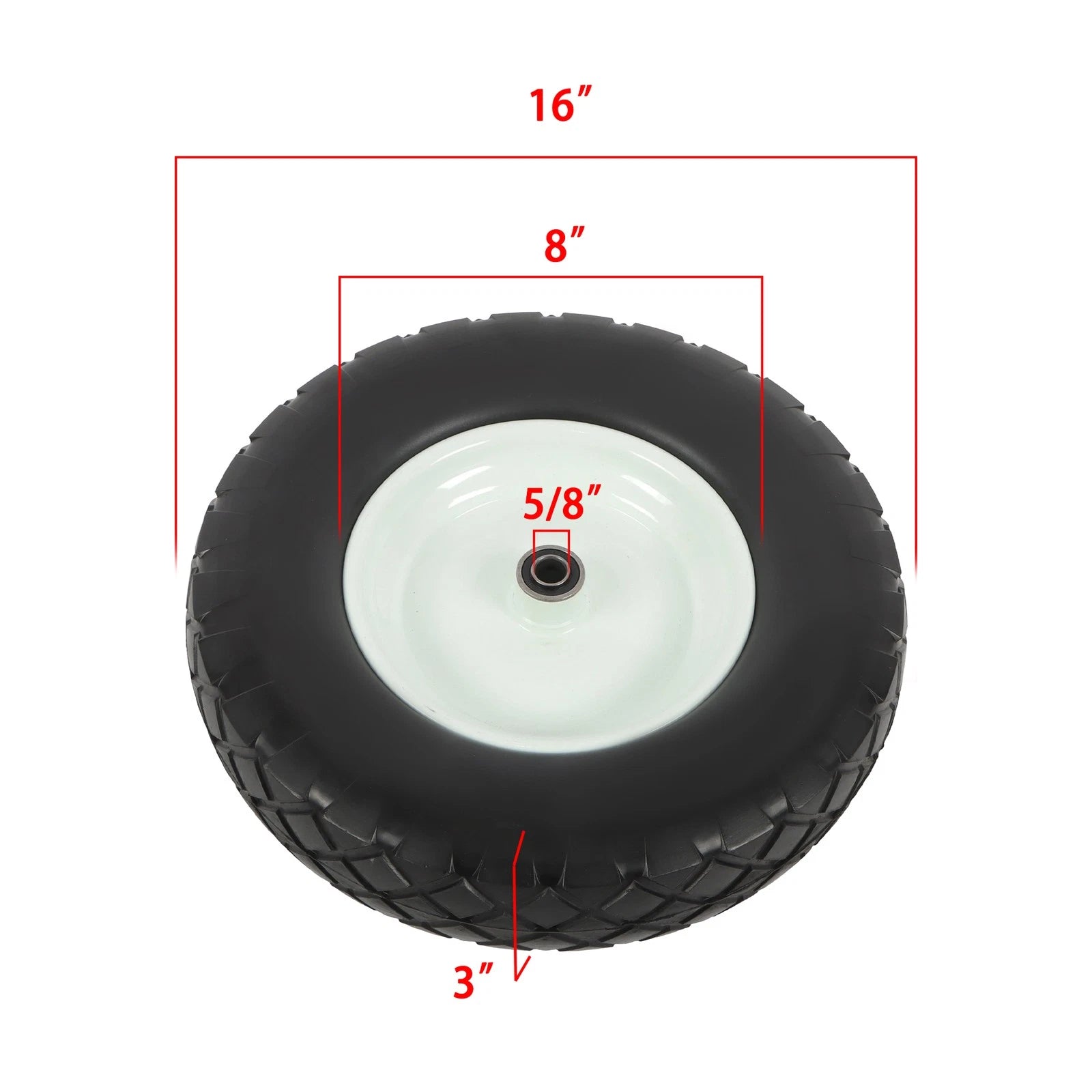 Solid Lawn Mower Tires for Trolley (16x4.80/4.00-8")