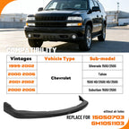 Front Upper Bumper Cover for Chevrolet Silverado 1999–2002, Suburban Tahoe 2000–2006