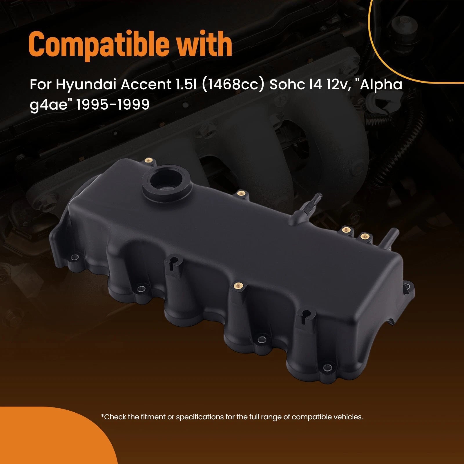 Engine Valve Cover with Gasket for Hyundai Accent 1995–1999 2241022040