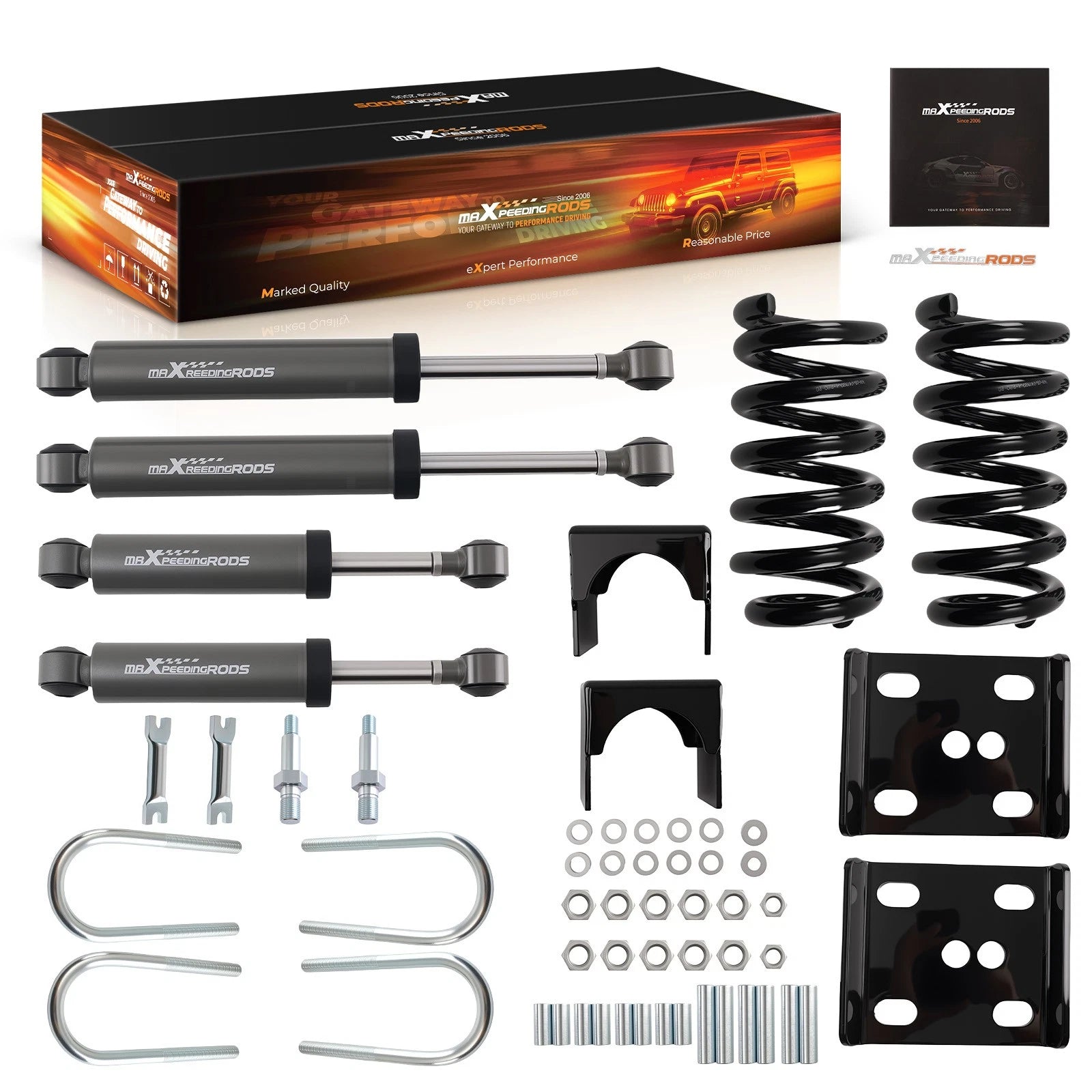 Drop Lowering Springs Shocks Flip Kit for Chevy C10 GMC (1973–1987)