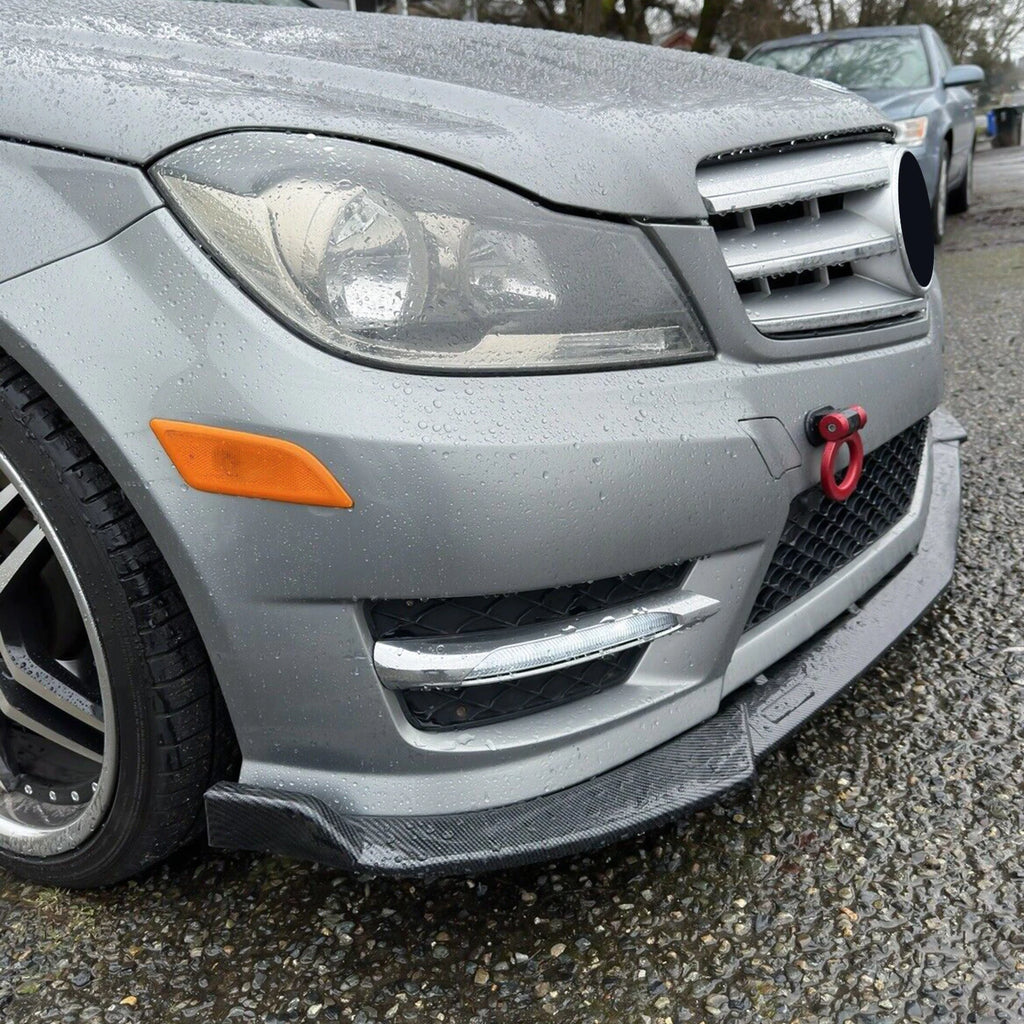 Carbon Fiber Front Bumper Lip Splitter for Benz W204 (2012–2014)