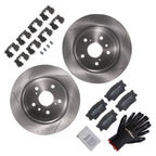 Set of 2 Rear Brake Rotors & Ceramic Pads for Lexus ES350 (2007–2012) Toyota Camry (2007–2011)