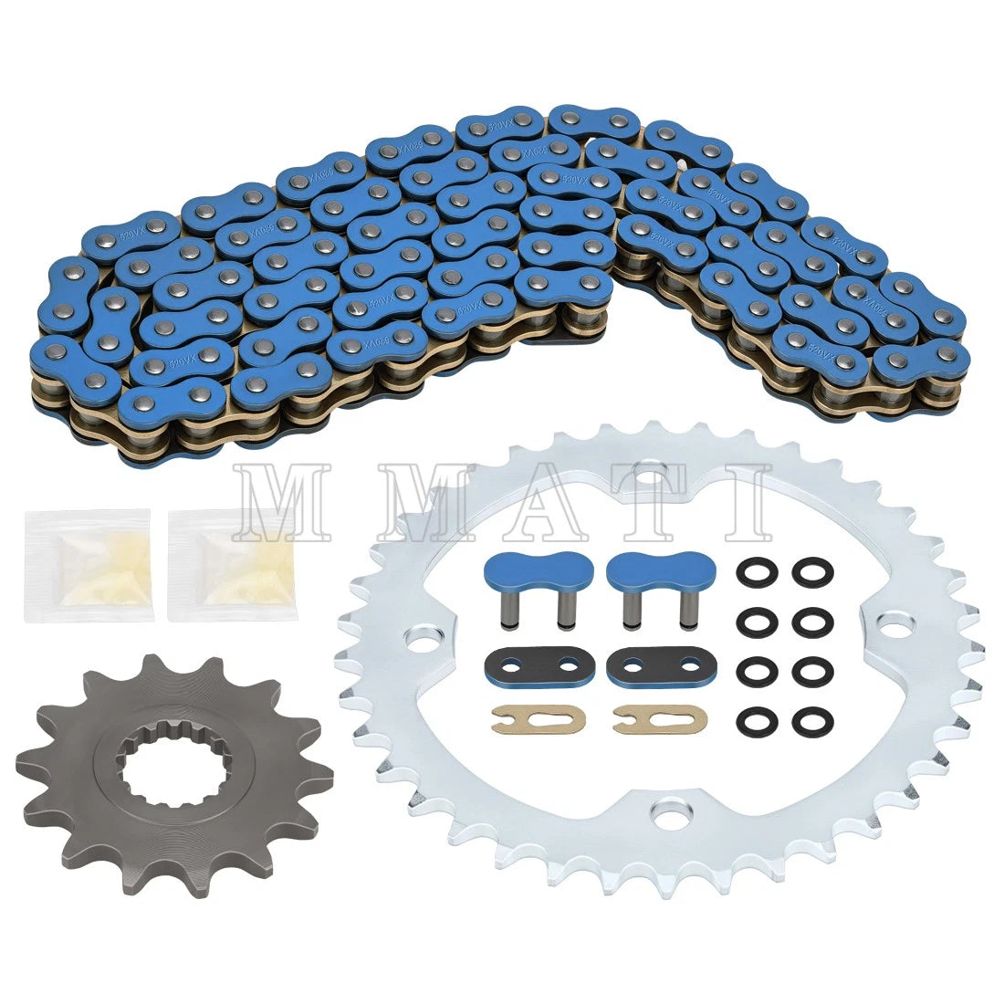 2X X-Ring Blue Drive Chain & Sprocket for Yamaha Raptor 700 (2006–2024)