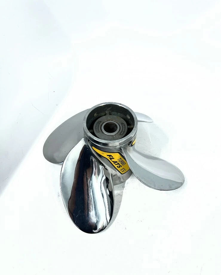 Set of 4 M13 1/4 x 15 LH Stainless Steel Propellers for Honda Marine