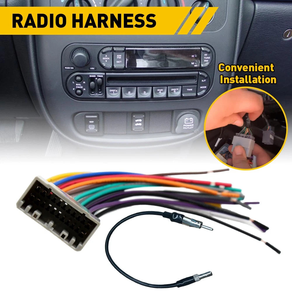 Antenna Adapter Kit Wire Harness for Dodge Chrysler Jeep Ram (Aftermarket)