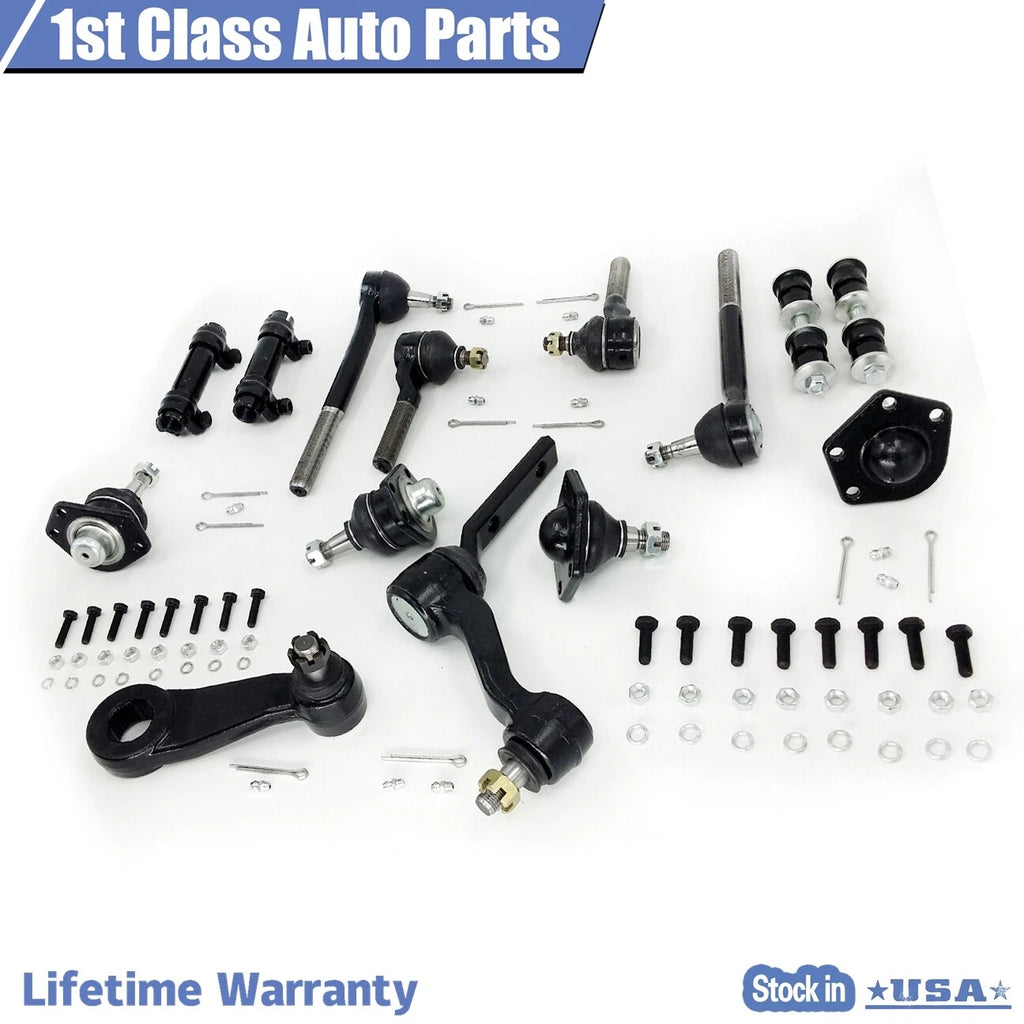 14pc Front Suspension Tie Rods Ball Joints Kit for Chevrolet Blazer S10 (1998–2005)