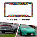 Tribal Print Universal License Plate Frame for Stainless Steel (Rust Proof)
