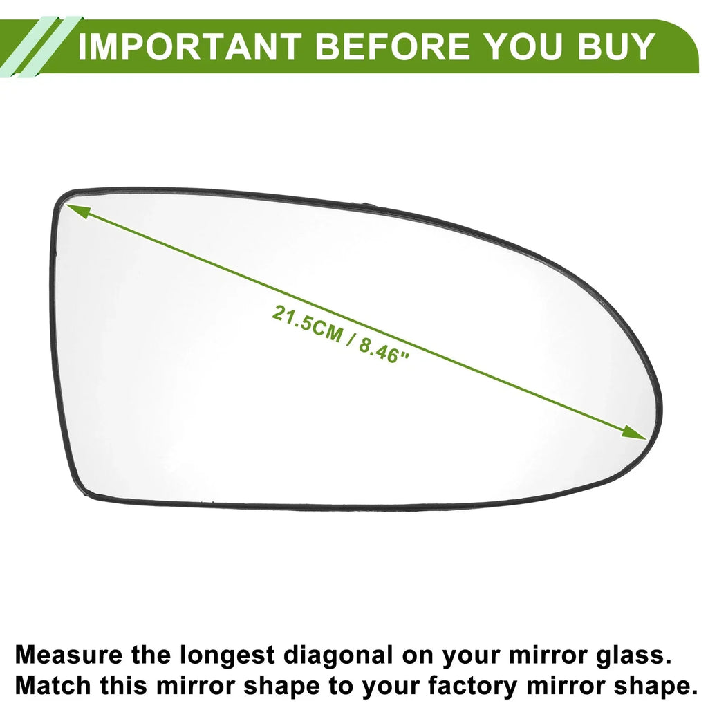 Right Side Mirror Glass Replacement for Hyundai Accent (2005-2009)