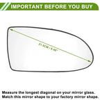 Right Side Mirror Glass Replacement for Hyundai Accent (2005-2009)