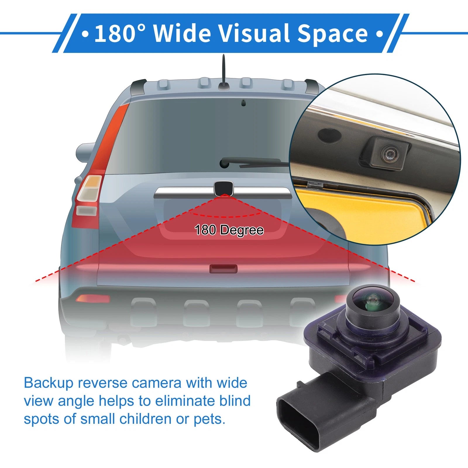 Rear View Camera for Ford Edge (2015–2016) 120-180°