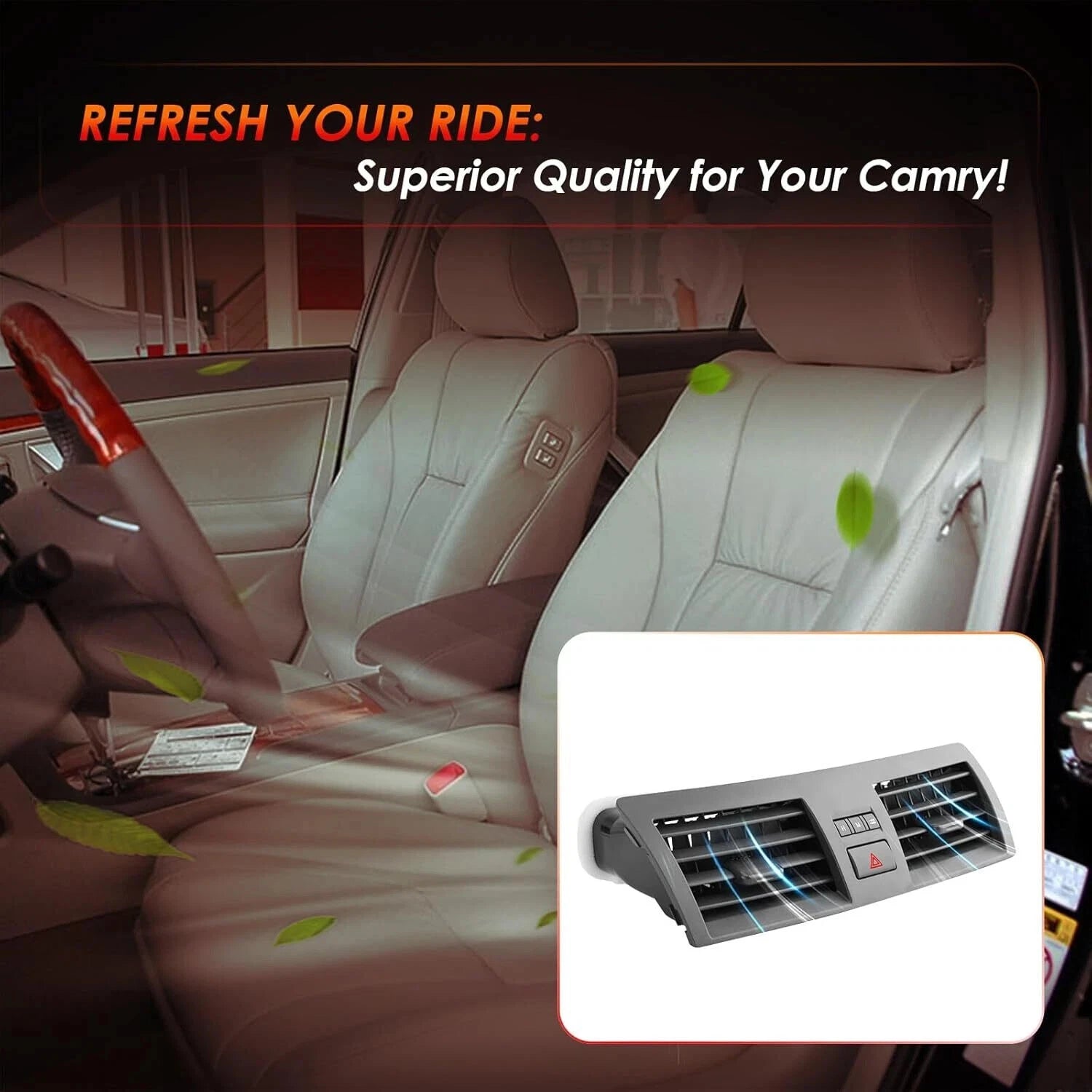 Console Dash Center Air Vents Trim Insert for Toyota Aurion Camry (2007-2011)