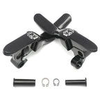 Black Skull Smooth Shorty Brake Clutch Levers for Harley Touring Trike (2008–2013)