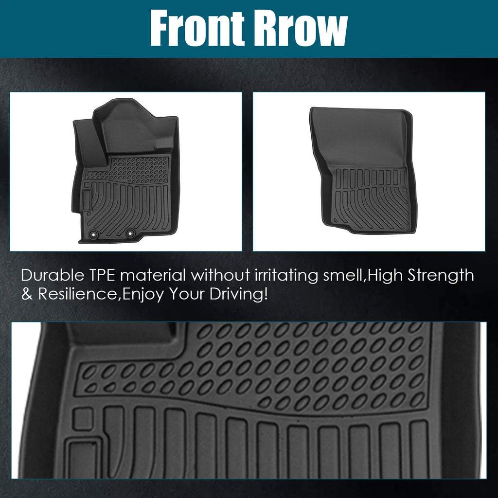 Set of 4 TPE Rubber All Weather Floor Mats for Mitsubishi Outlander (2014–2021)