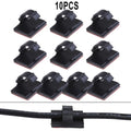 10Pcs Self-Adhesive Wire Cable Clamp Clip for Car Organizer (Universal)