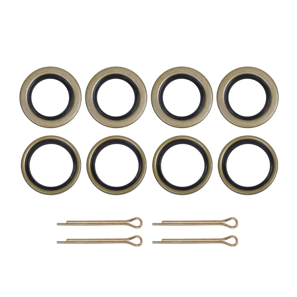 Set of 4 Galvanized Trailer Hub Kits for 2000lb Spindle (1")