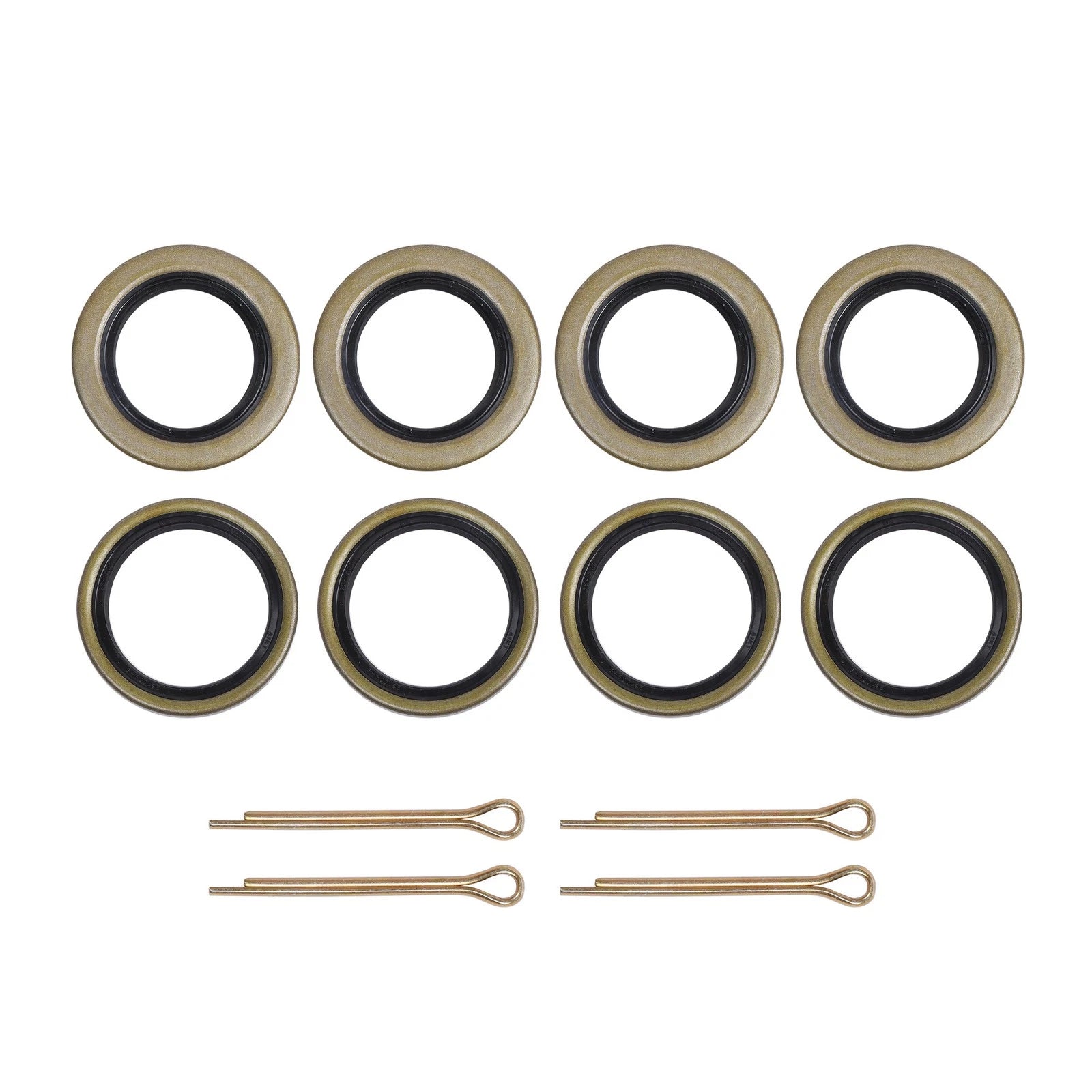 Set of 4 Galvanized Trailer Hub Kits for 2000lb Spindle (1")