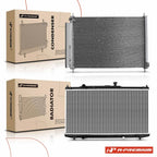 2Pc Aluminum Radiator & AC Condenser for Honda Accord (2014–2015)