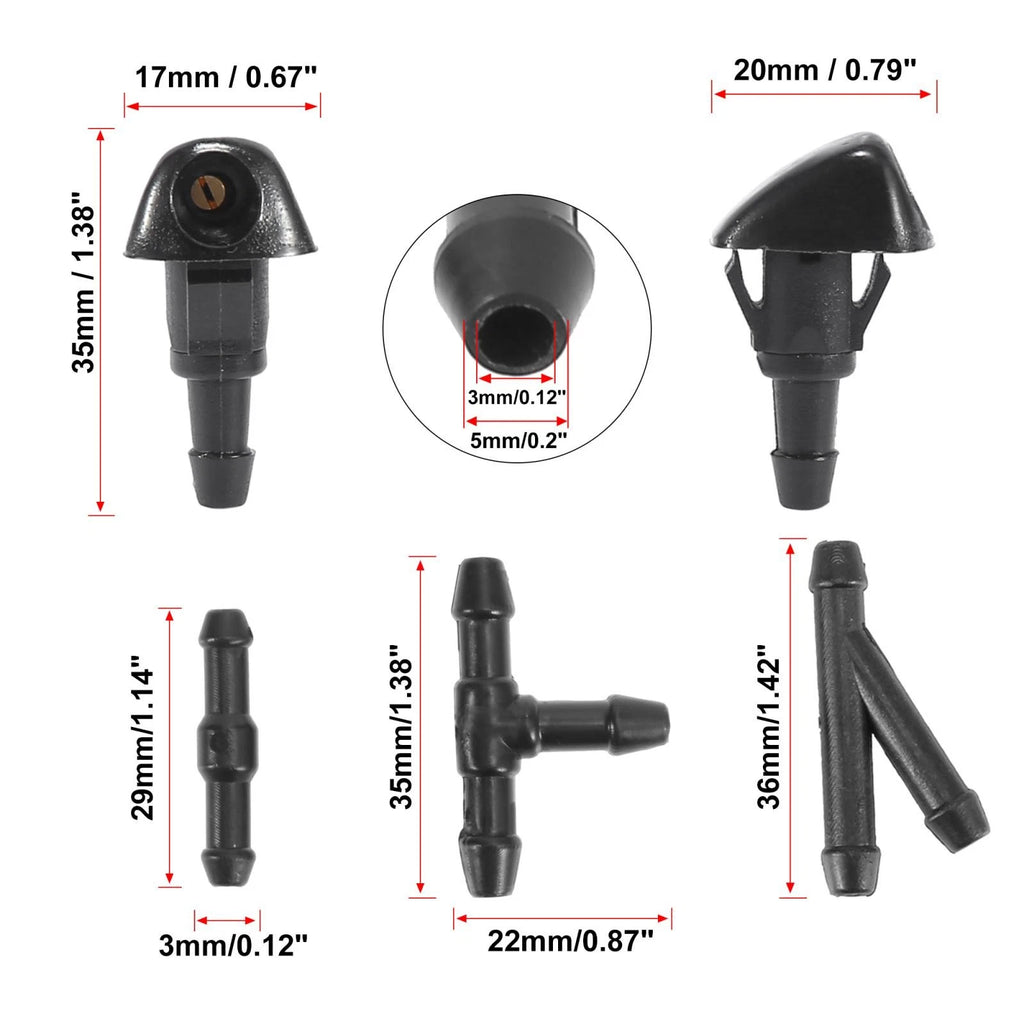 Front Windshield Washer Nozzles Kit 76810-SWA-E01 for Honda Accord (2003–2008)