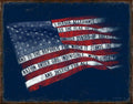 16" Patriotic Metal Sign - American Flag (Made in the USA) 2567