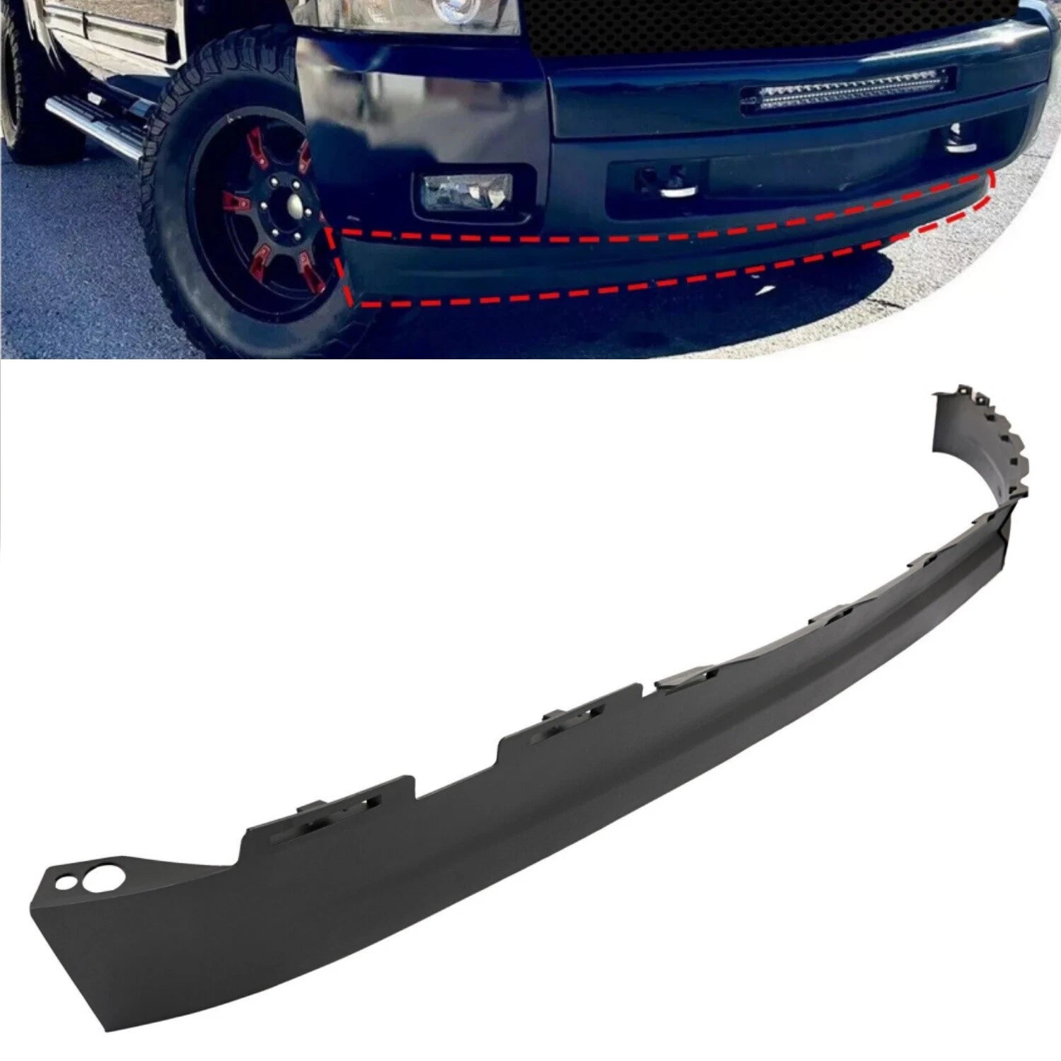 Bumper Lower Valance Air Deflector for Chevy Silverado 1500 (2007–2013)