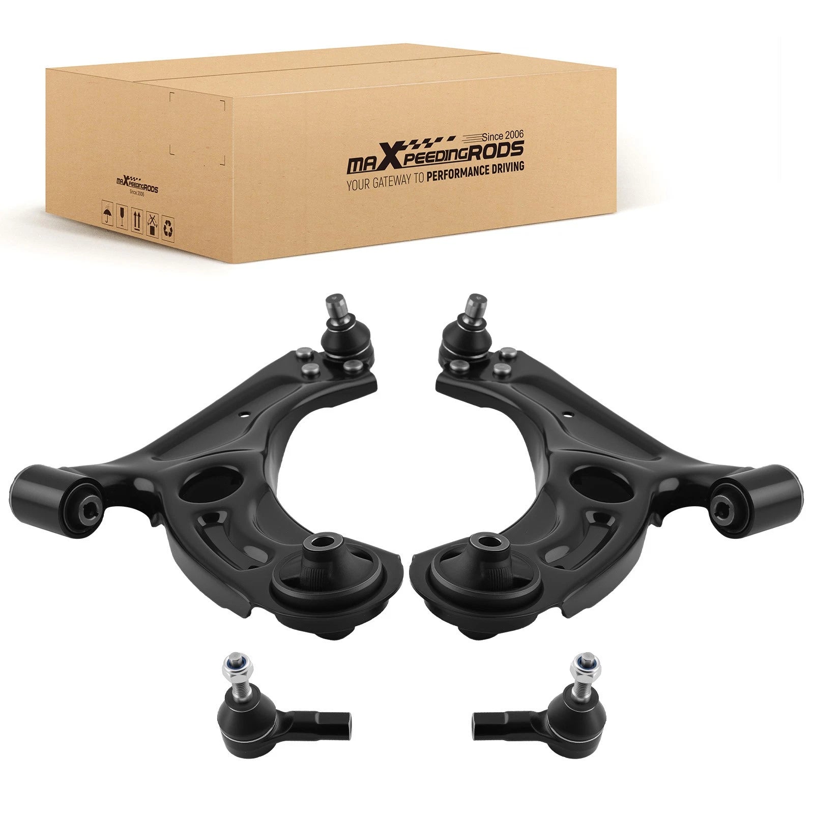Set of 2 Front Lower Control Arms Tie Rods for Chevy Sonic (2012–2019) K622428