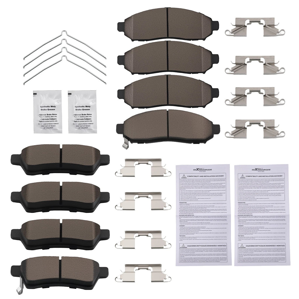 Front & Rear Ceramic Brake Pads for Nissan Frontier (2005–2024) / Suzuki Equator (2009–2012)