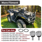 2X Front Suspension Upper Ball Joint & Nut Circlip for Can-Am Outlander 330 (2005)
