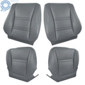 Set of 2 Front Seat Covers for Toyota Land Cruiser (1990–1997) Gray Leather