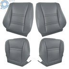 Set of 2 Front Seat Covers for Toyota Land Cruiser (1990–1997) Gray Leather