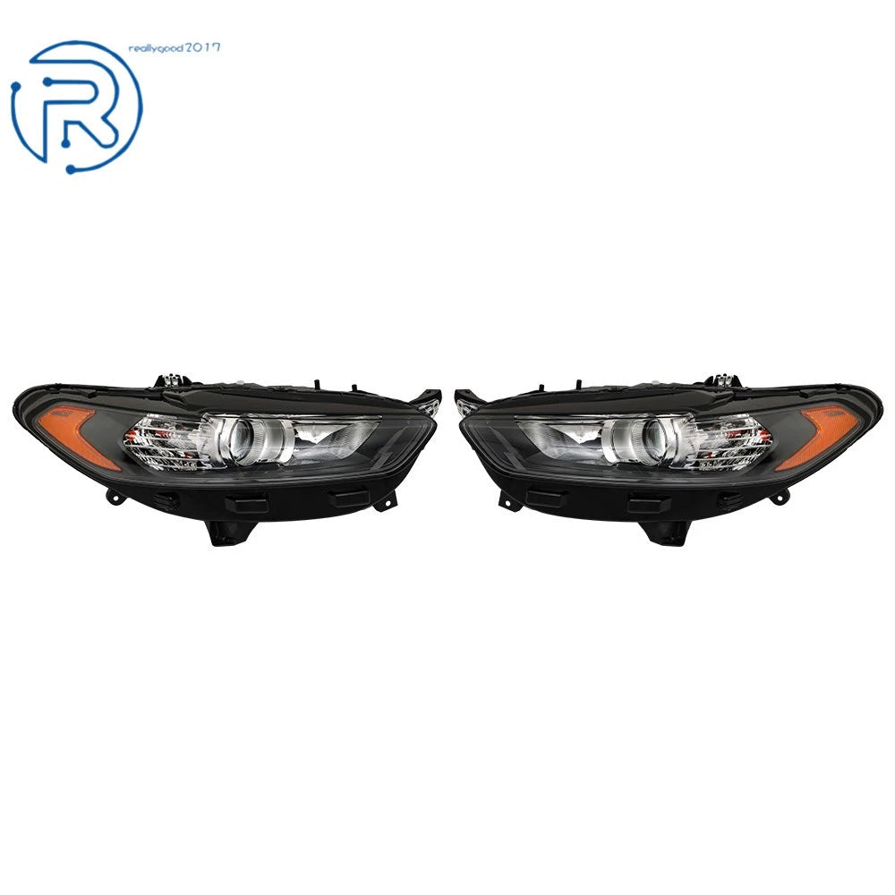 Set of 2 Headlights for Ford Fusion (2013–2016) Halogen Assembly