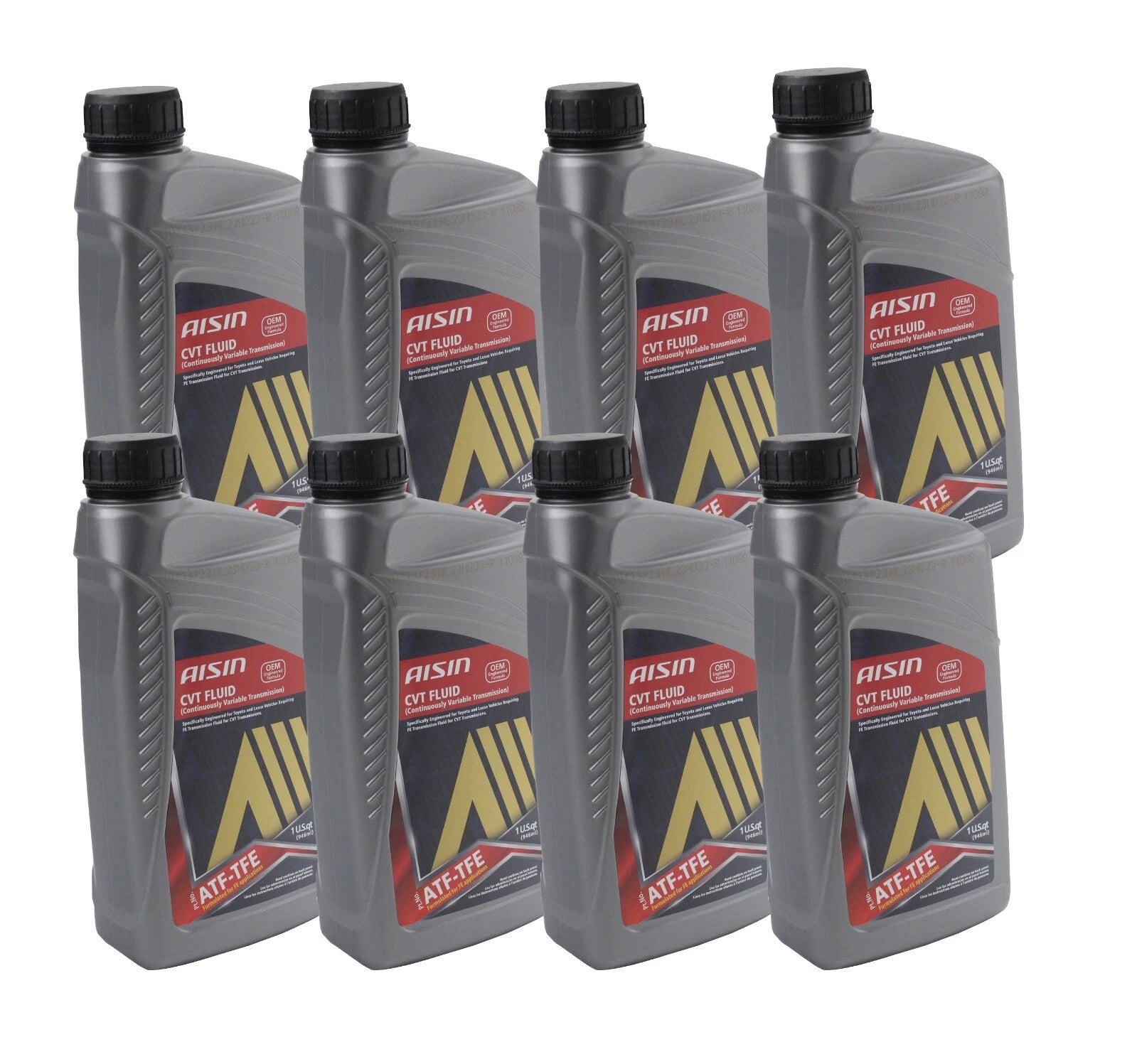 Set of 8 Aisin CVT ATF-TFE Auto Trans Fluid for UX200 iM iQ Corolla