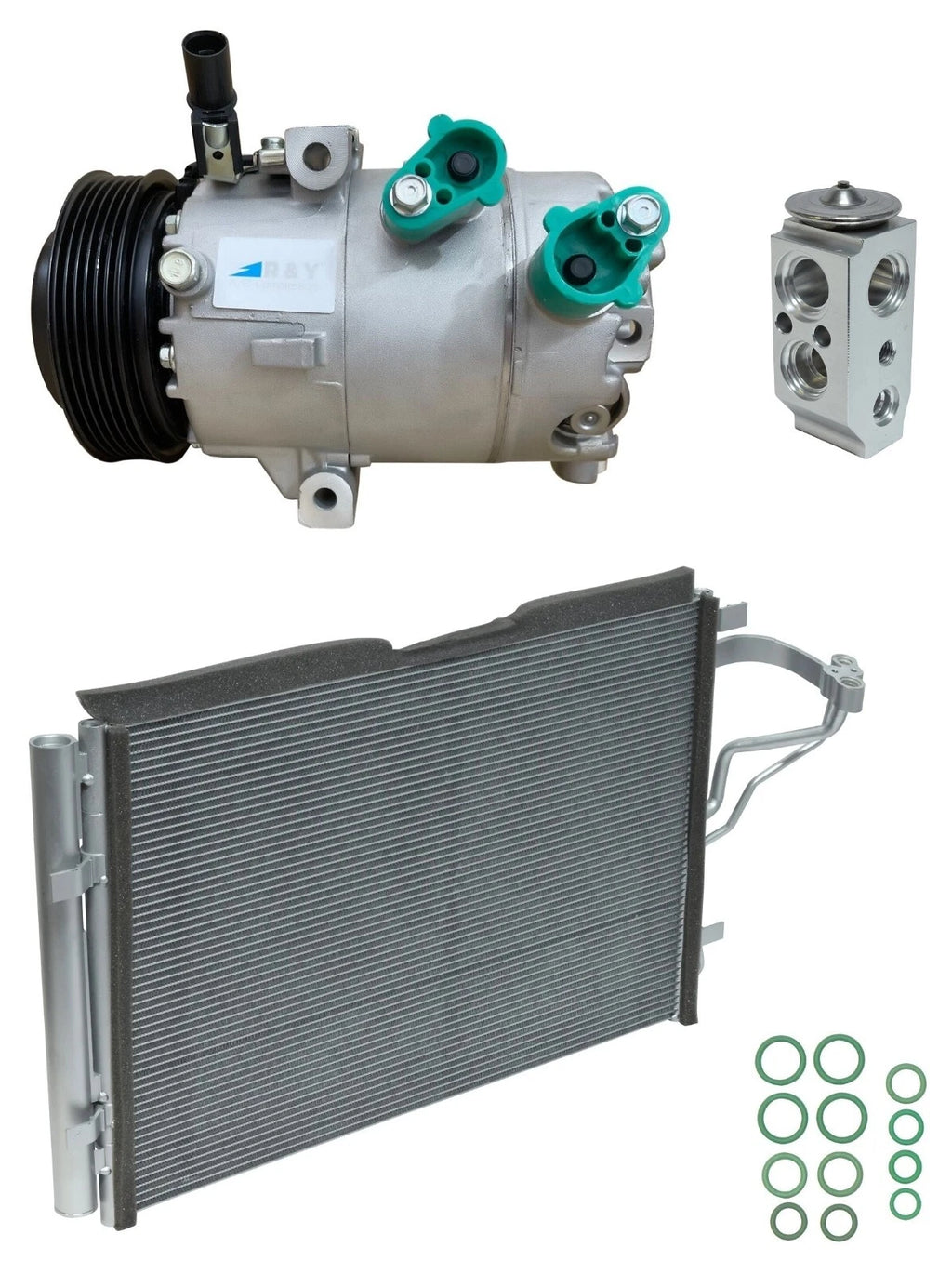 AC Compressor Kit With Condenser for Hyundai Elantra GT 2.0L (2016–2016)