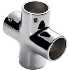 22mm 25mm 32mm 316 SS Four Way Cross Connector Tee for Marine Hand Rail Tubing