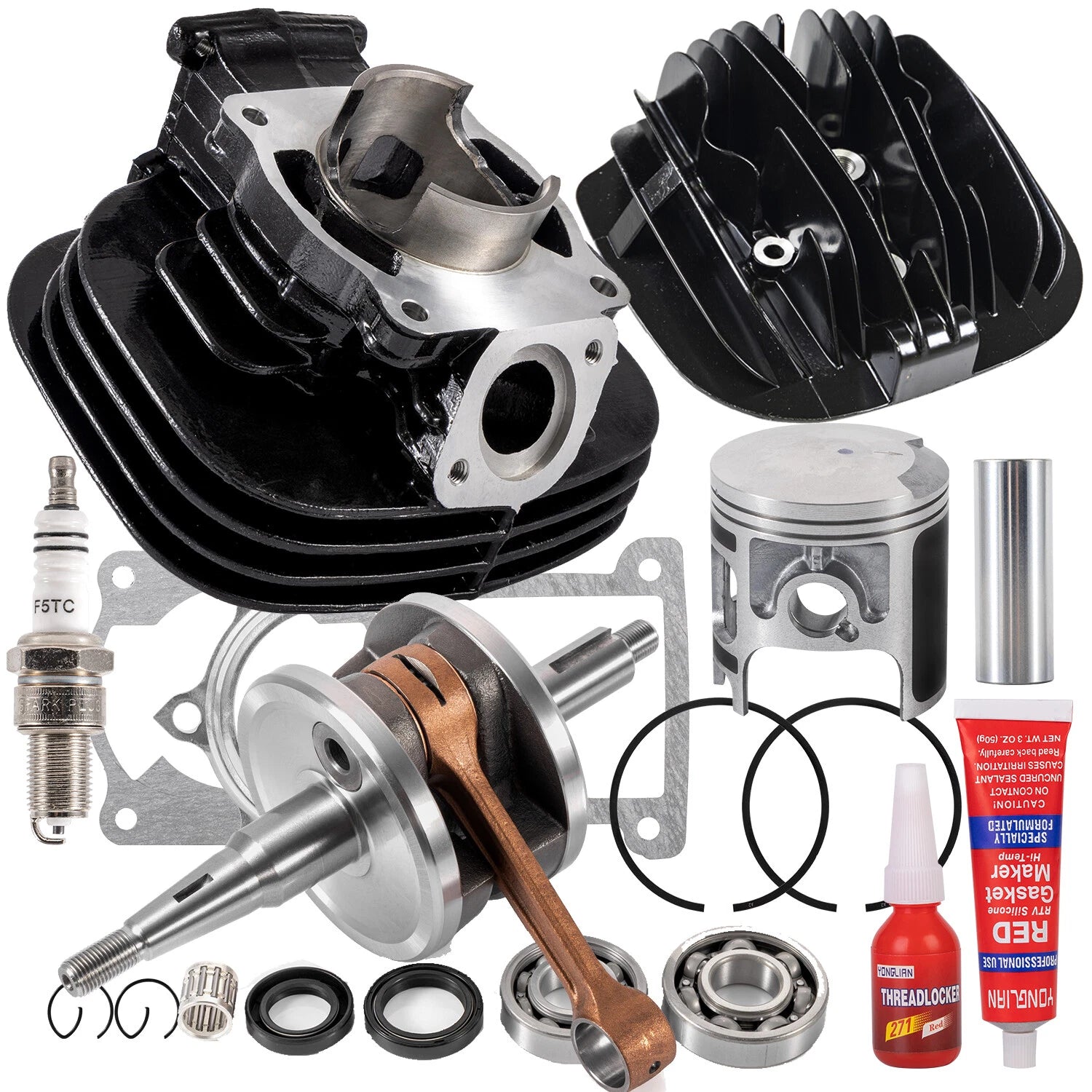 Piston Cylinder Crank Bearing Gasket Motor Kit for Yamaha Blaster 200 (1988–2006)